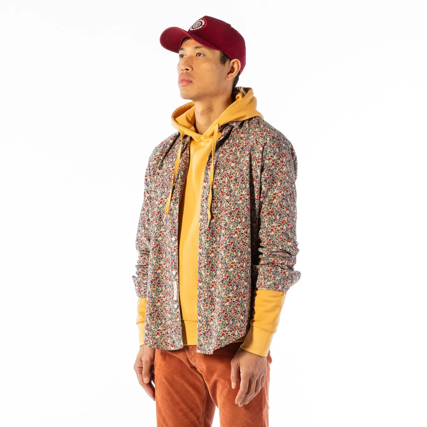 SERGE BLANCO® Caps And Bobs^Burgundy red cotton cap