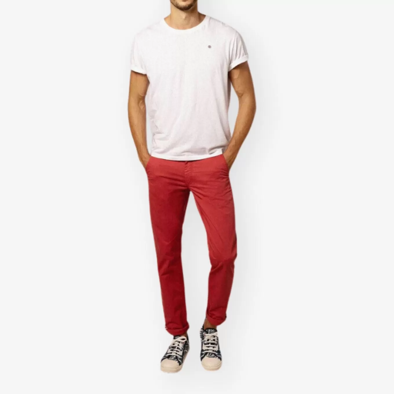 SERGE BLANCO® Pants^Chino 702 raspberry