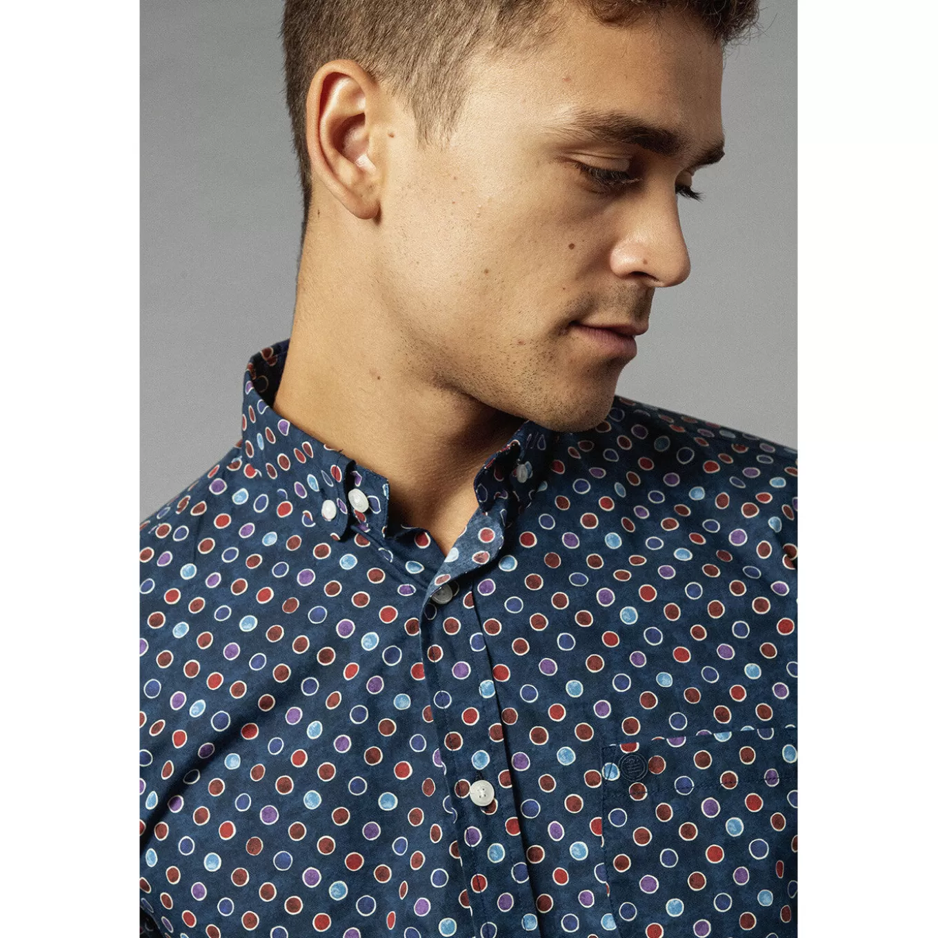 SERGE BLANCO® Shirts^Colorful polka dot long sleeve shirt