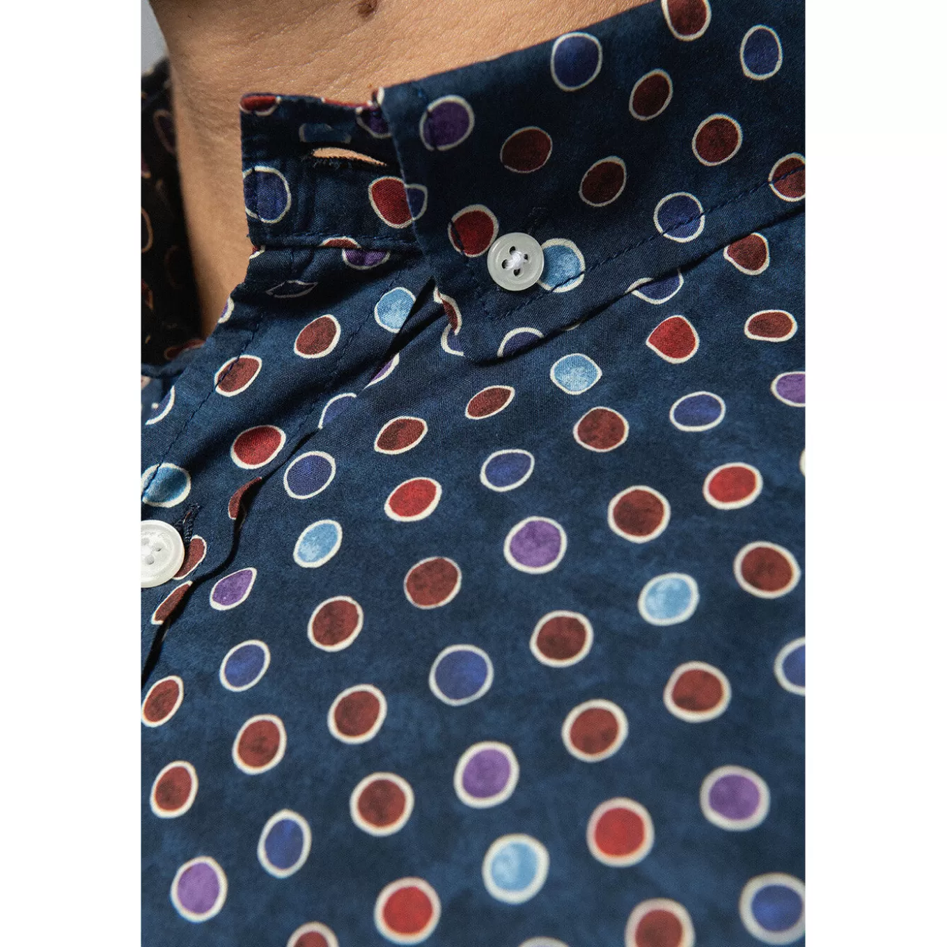SERGE BLANCO® Shirts^Colorful polka dot long sleeve shirt