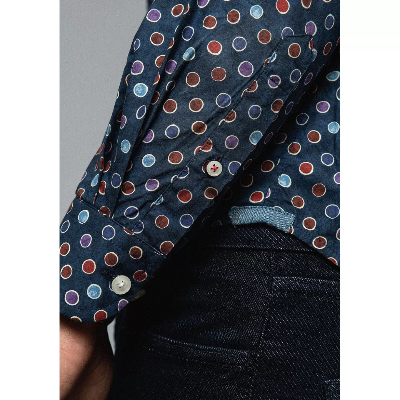SERGE BLANCO® Shirts^Colorful polka dot long sleeve shirt