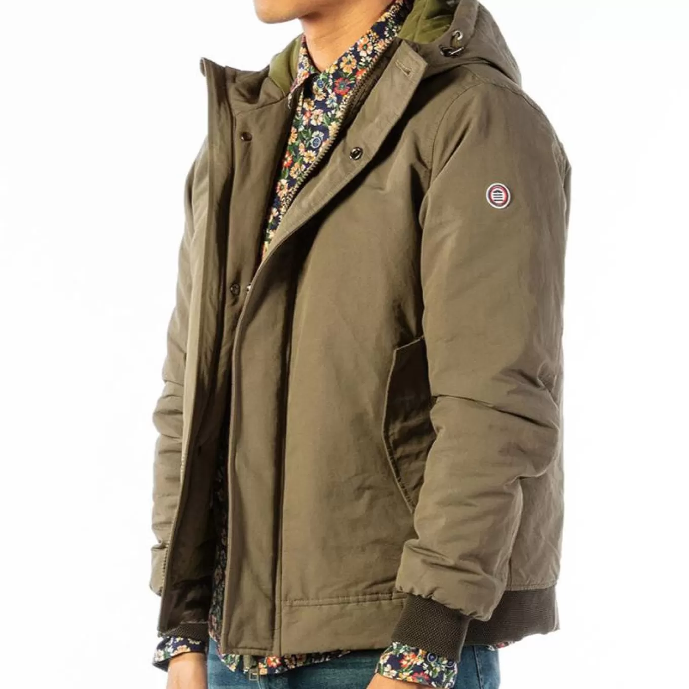 SERGE BLANCO® Shirts^Dark blue shirt with multi-colored floral print with long sleeves
