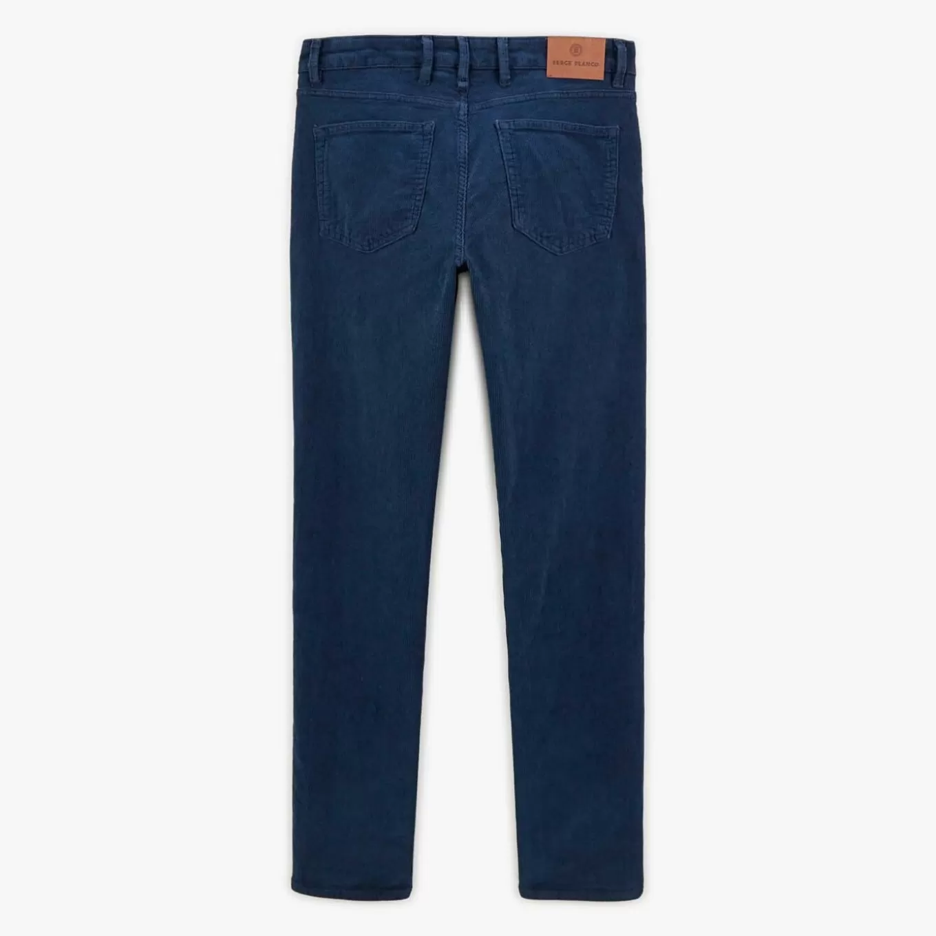 SERGE BLANCO® Pants^Dark blue tapered cut 330 velvet pants