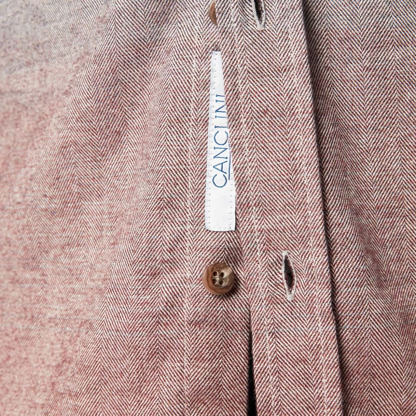 SERGE BLANCO® Shirts^Long Sleeve Shirt with Ba Collar in Faux Plain Fabric