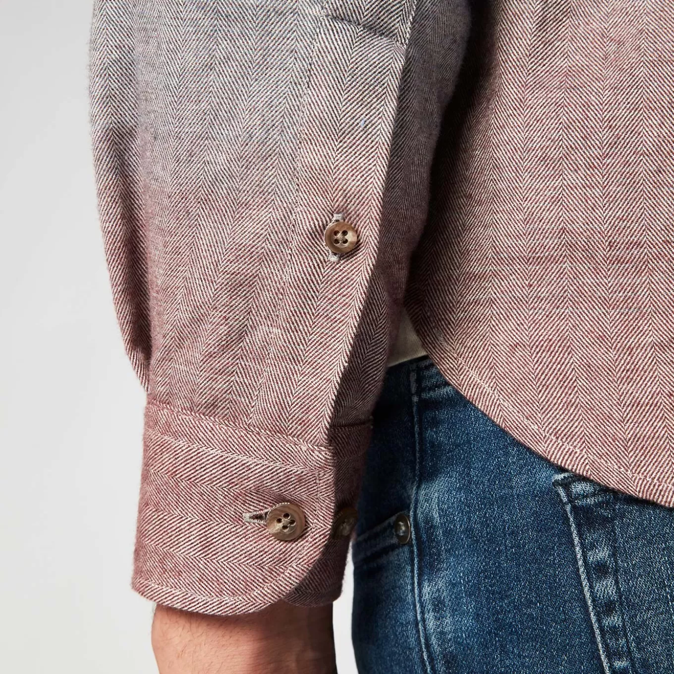 SERGE BLANCO® Shirts^Long Sleeve Shirt with Ba Collar in Faux Plain Fabric