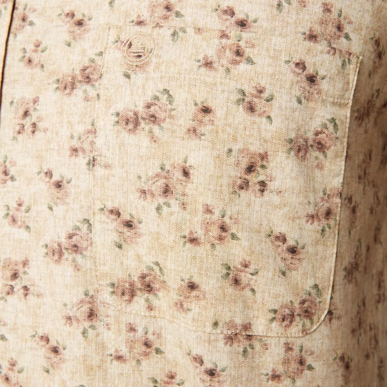 SERGE BLANCO® Shirts^Men's yellow vintage flower print slim fit shirt