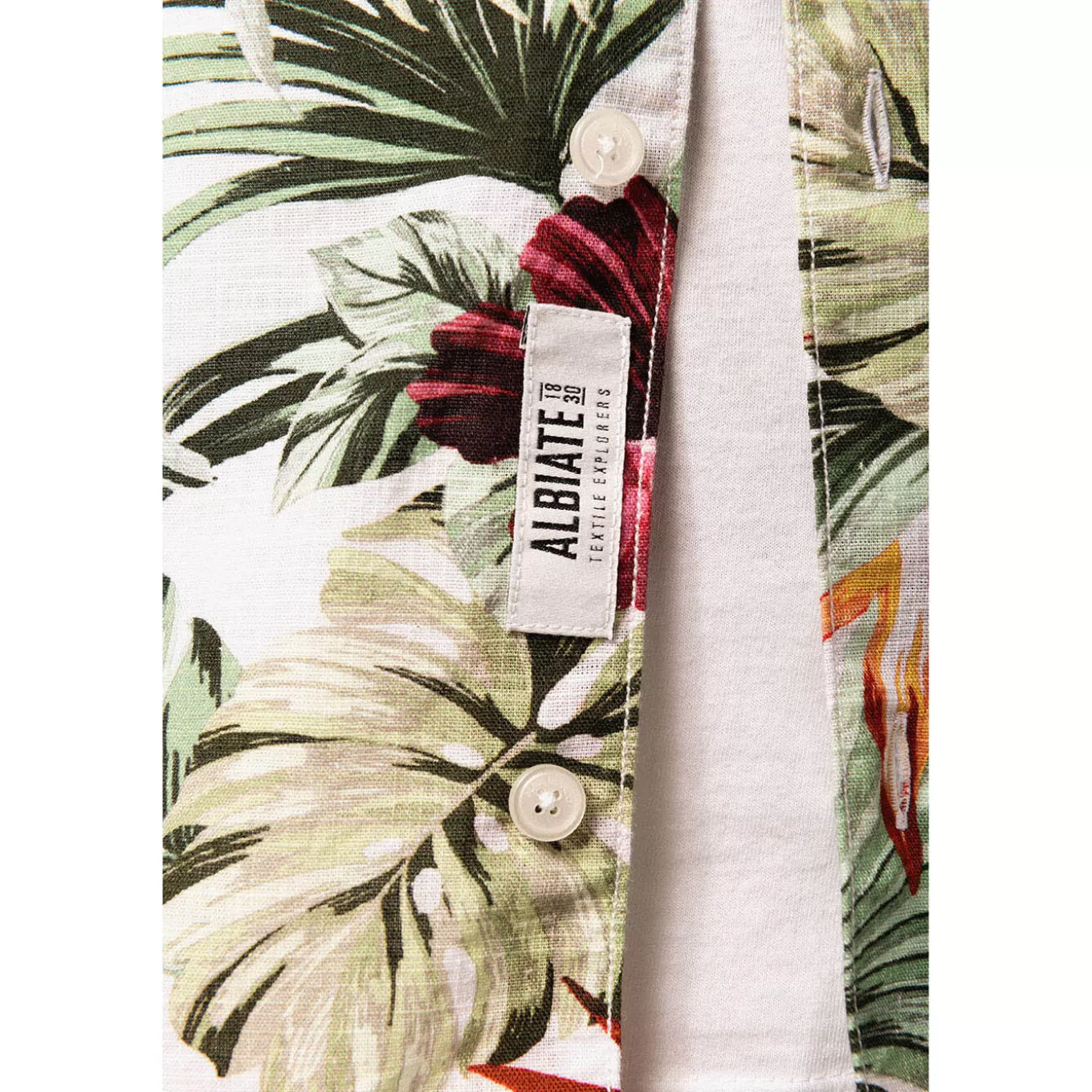 SERGE BLANCO® Shirts^Organic Cotton Floral Print Short Sleeve Shirt