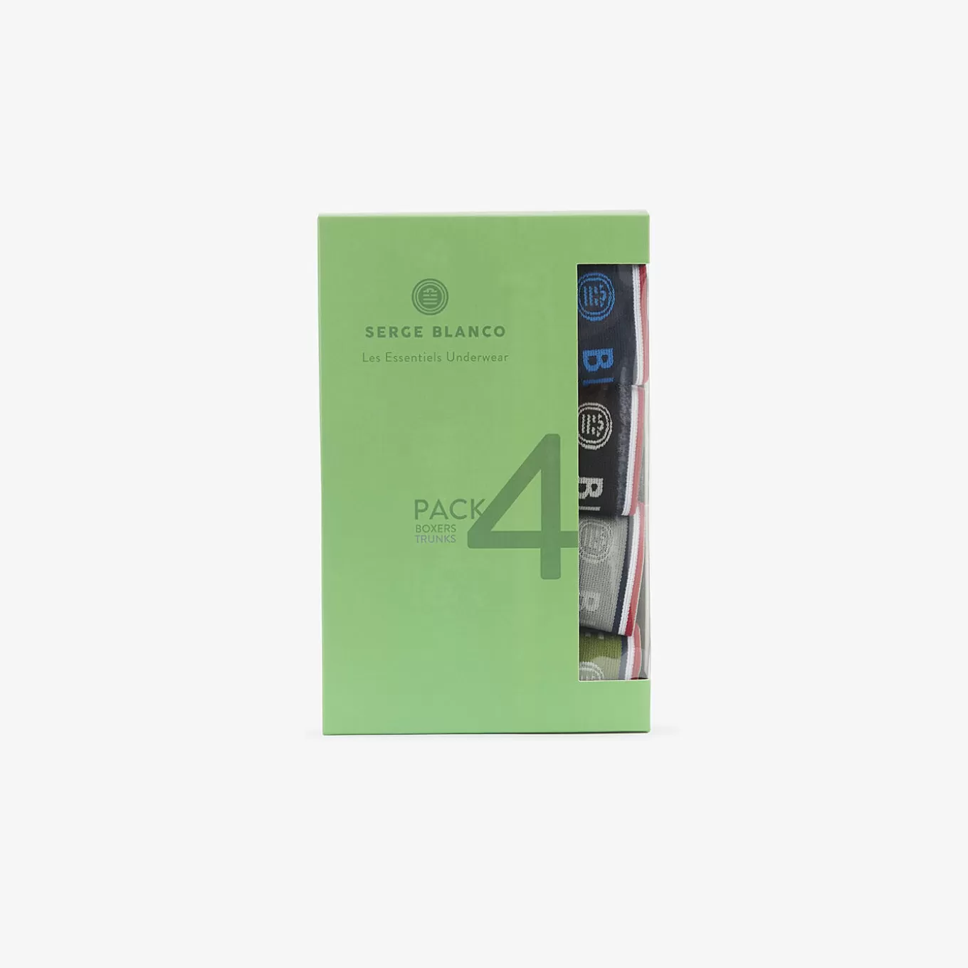 SERGE BLANCO® Underwear^Pack of 4 plain boxers in assorted colors in cotton