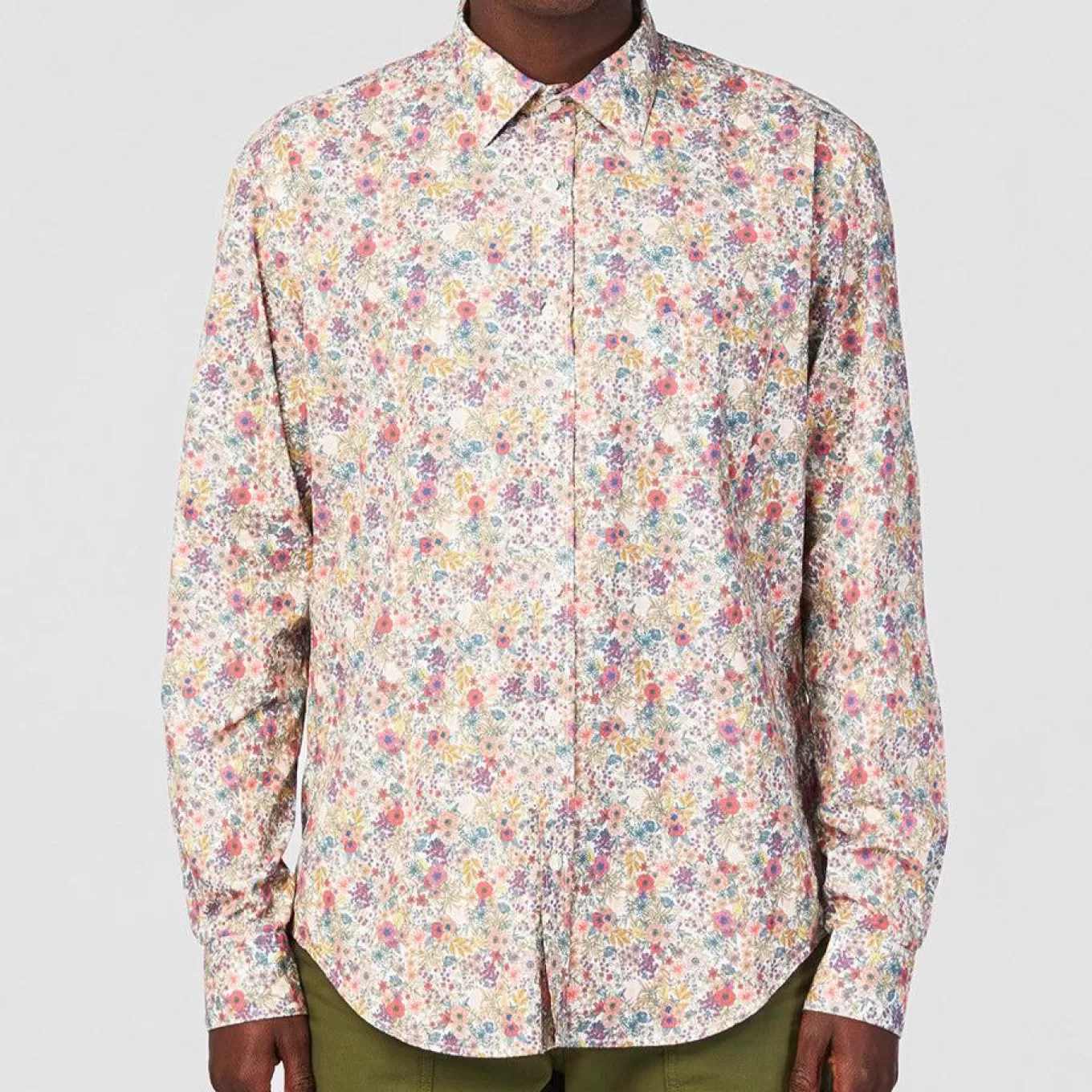 SERGE BLANCO® Shirts^Pastel floral print long sleeve shirt