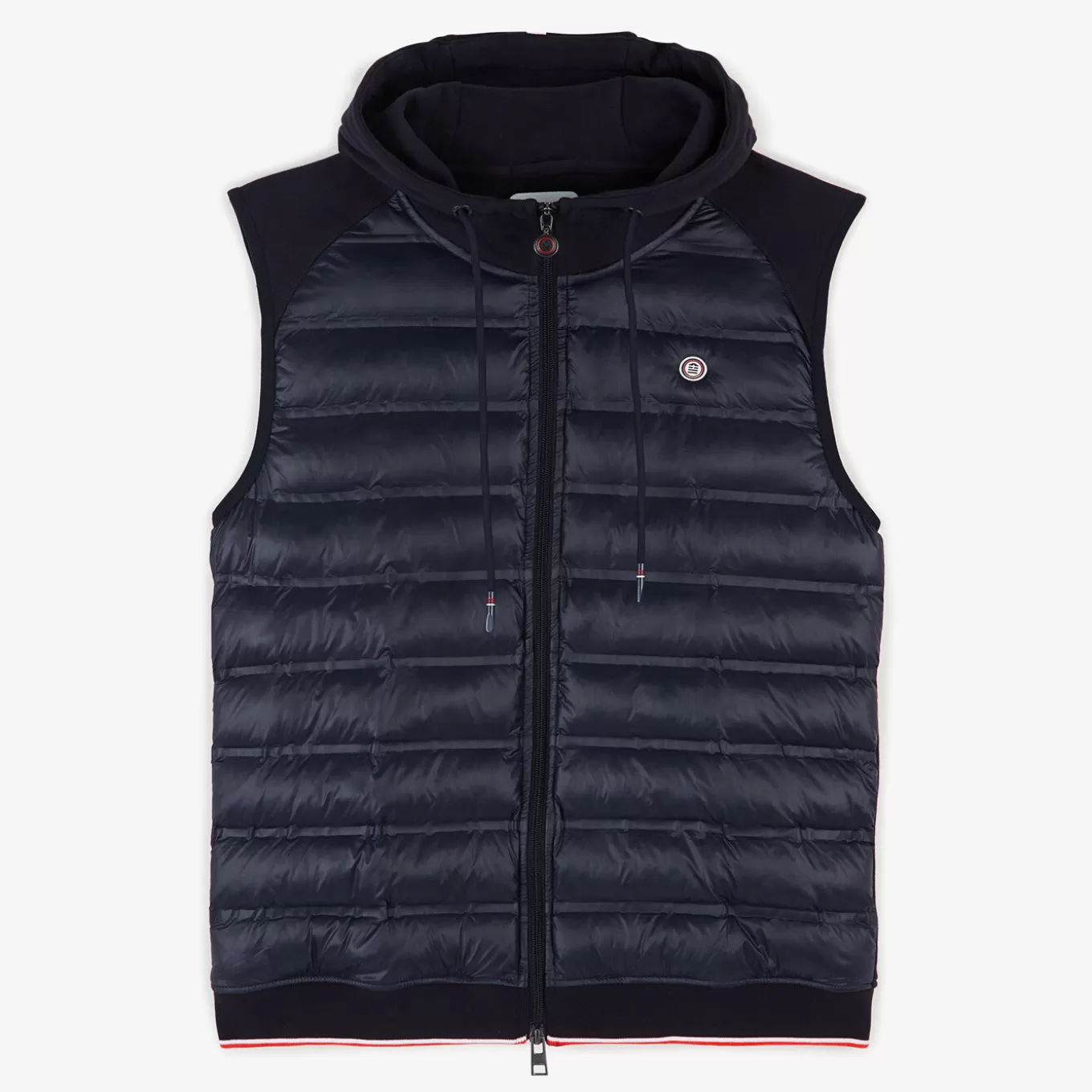 SERGE BLANCO® Down Jackets^PLAY navy blue sleeveless down jacket