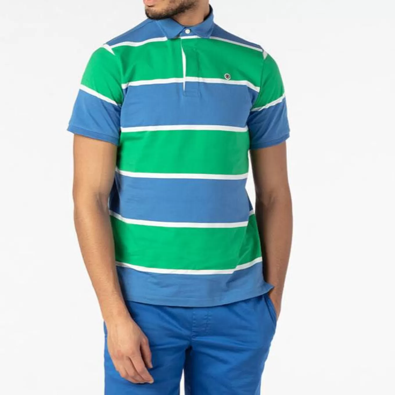 SERGE BLANCO® Polo Shirts^PLAY tricolor striped short-sleeved polo shirt