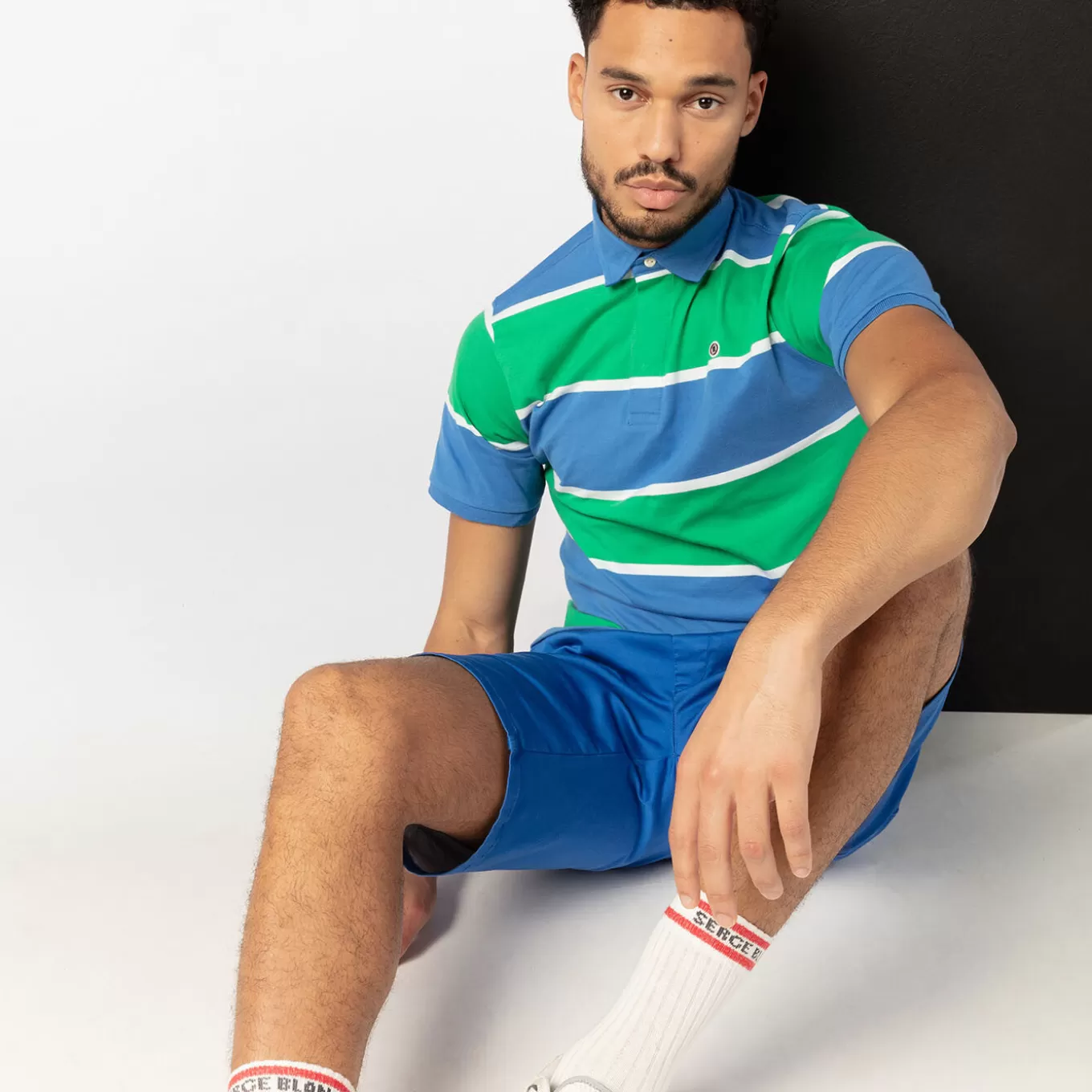 SERGE BLANCO® Polo Shirts^PLAY tricolor striped short-sleeved polo shirt