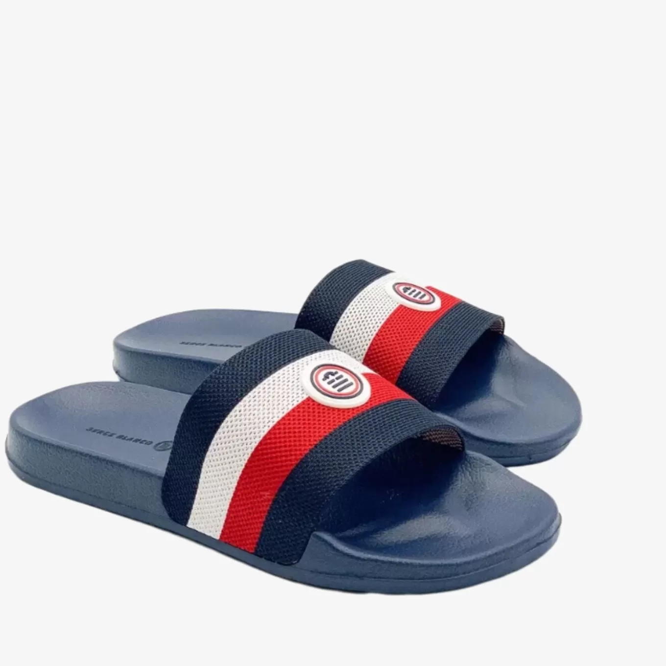 SERGE BLANCO® Sandals^POOL SLIDES tricolor stripe flip-flops