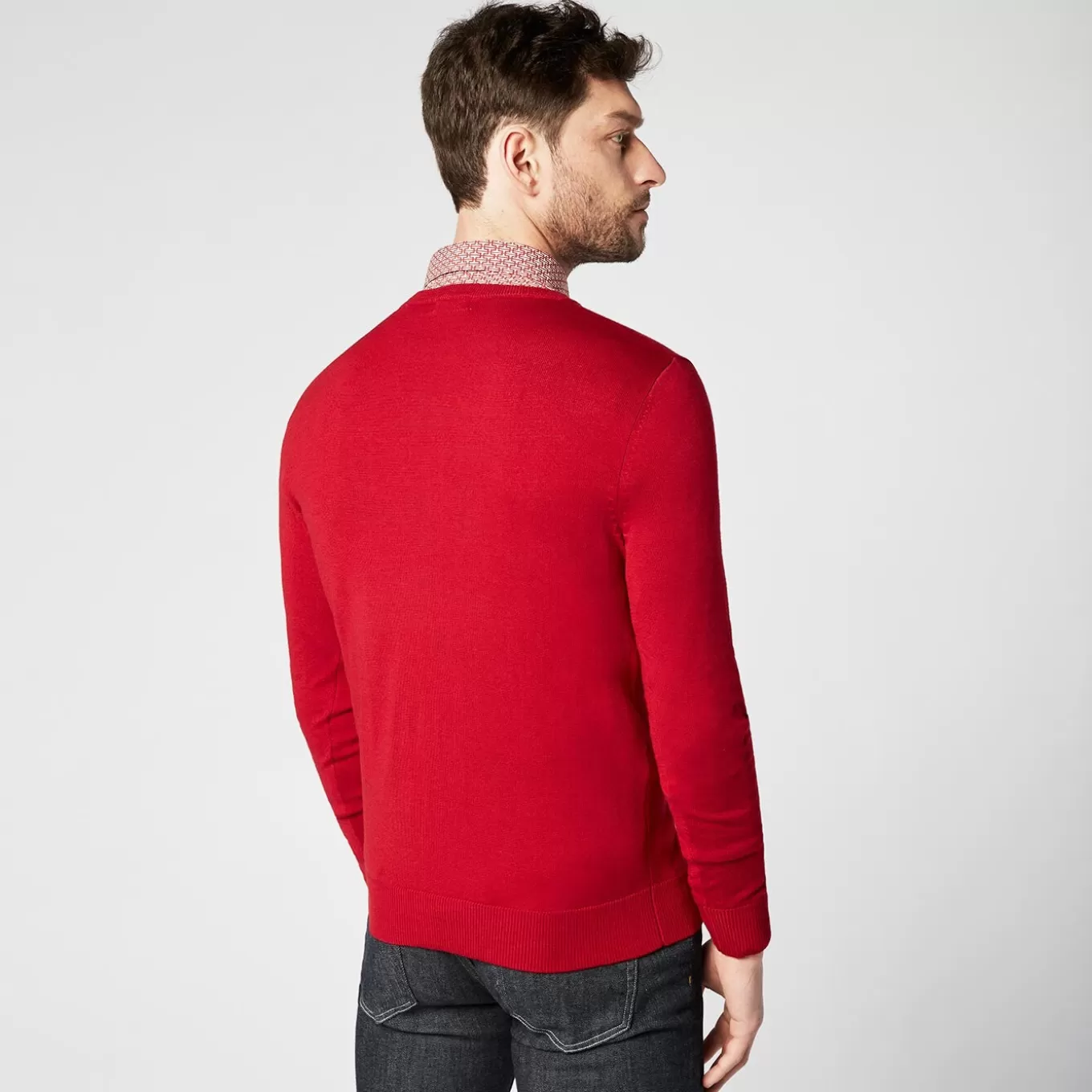 SERGE BLANCO® Sweaters^Red Round Neck Sweater