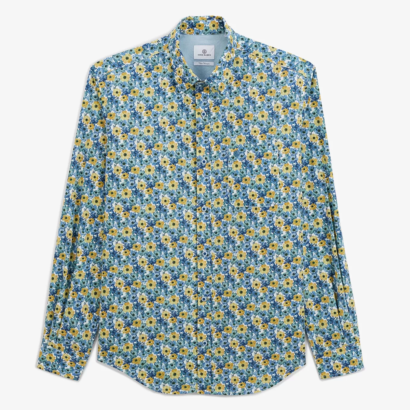 SERGE BLANCO® Shirts^Regular aviator shirt with cornflower print