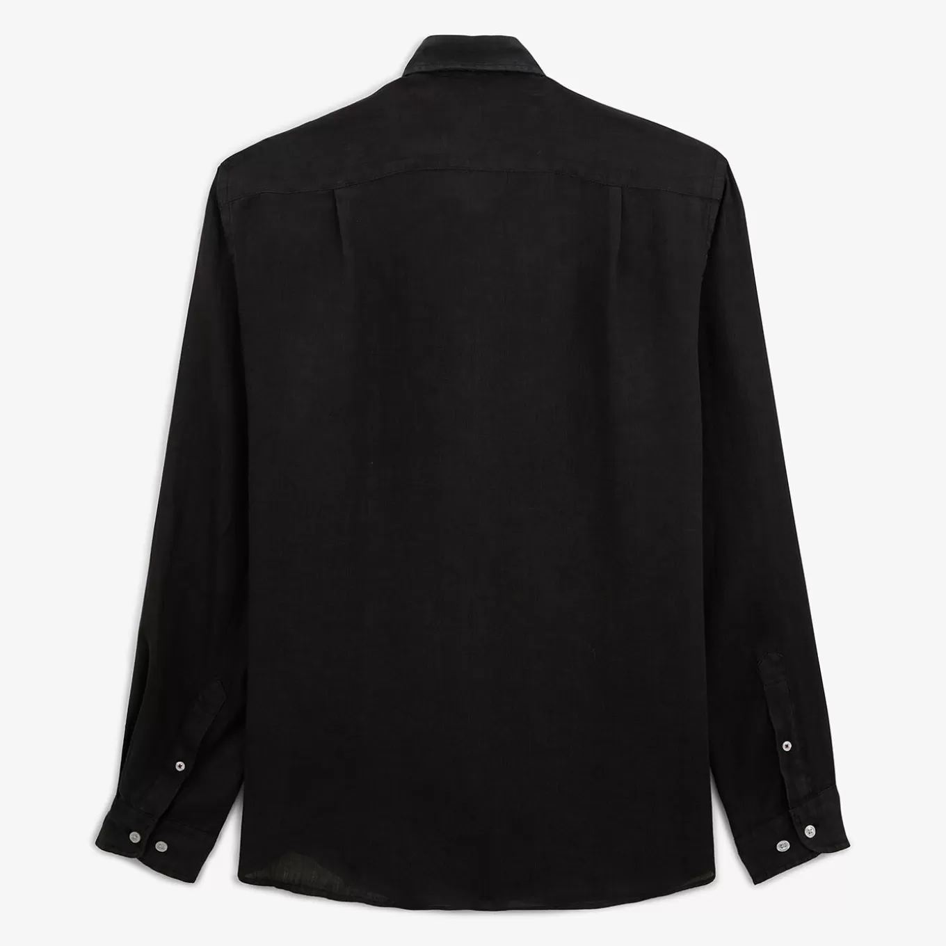 SERGE BLANCO® Shirts^Regular black linen shirt