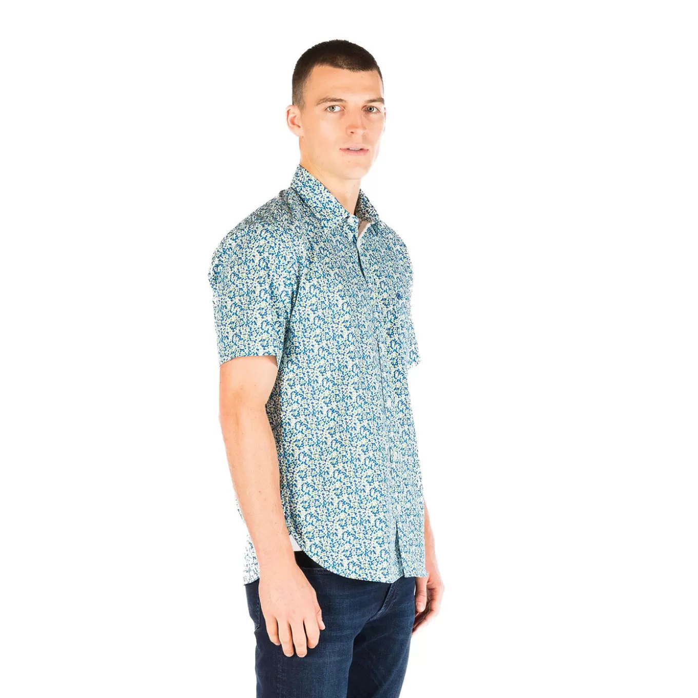 SERGE BLANCO® Shirts^Regular short-sleeved shirt in e with floral print