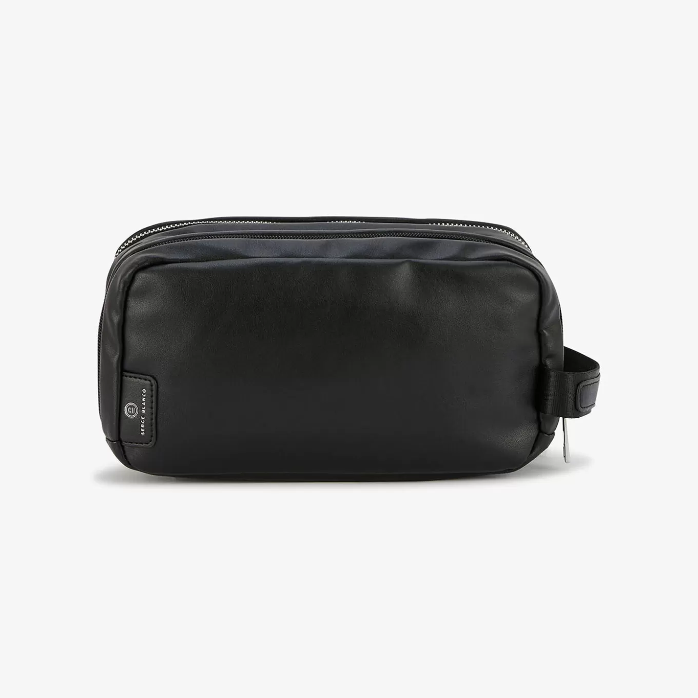 SERGE BLANCO® Small Leather Goods^SAN JOSE black double toiletry bag