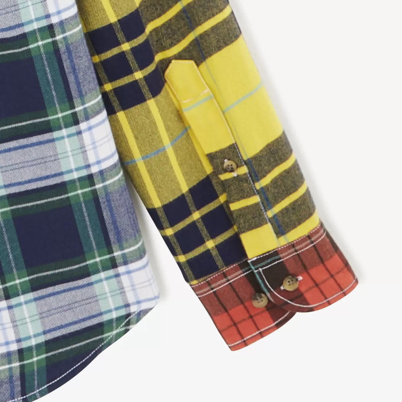 SERGE BLANCO® Shirts^Shirt in patchwork of multi-colored checked fabrics