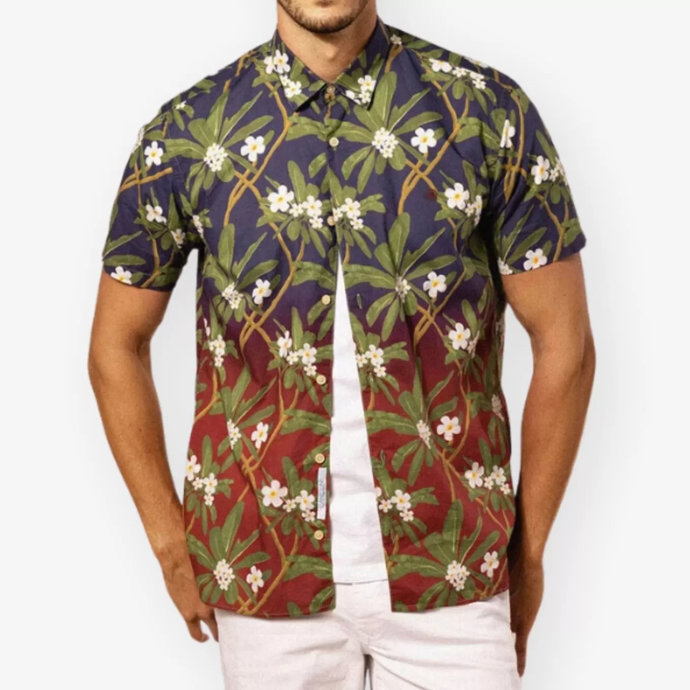 SERGE BLANCO® Shirts^Short Sleeve Shirt With Floral And Gradient Print