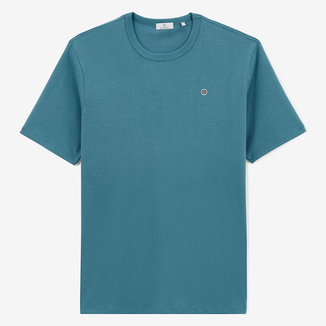 SERGE BLANCO® T-shirts^Titouan duck blue t-shirt with back print