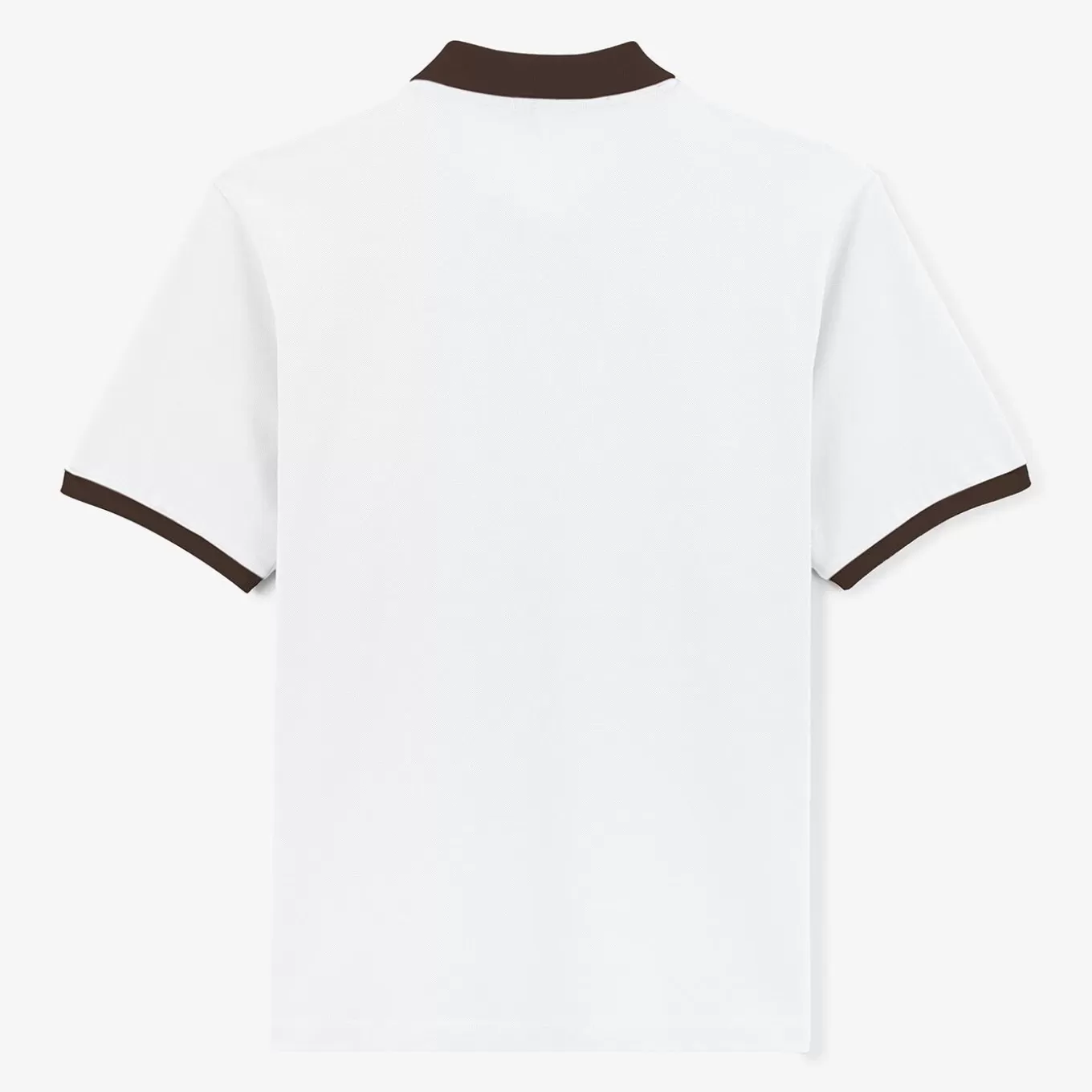 SERGE BLANCO® Polo Shirts^White pique knit polo shirt with contrasting collar