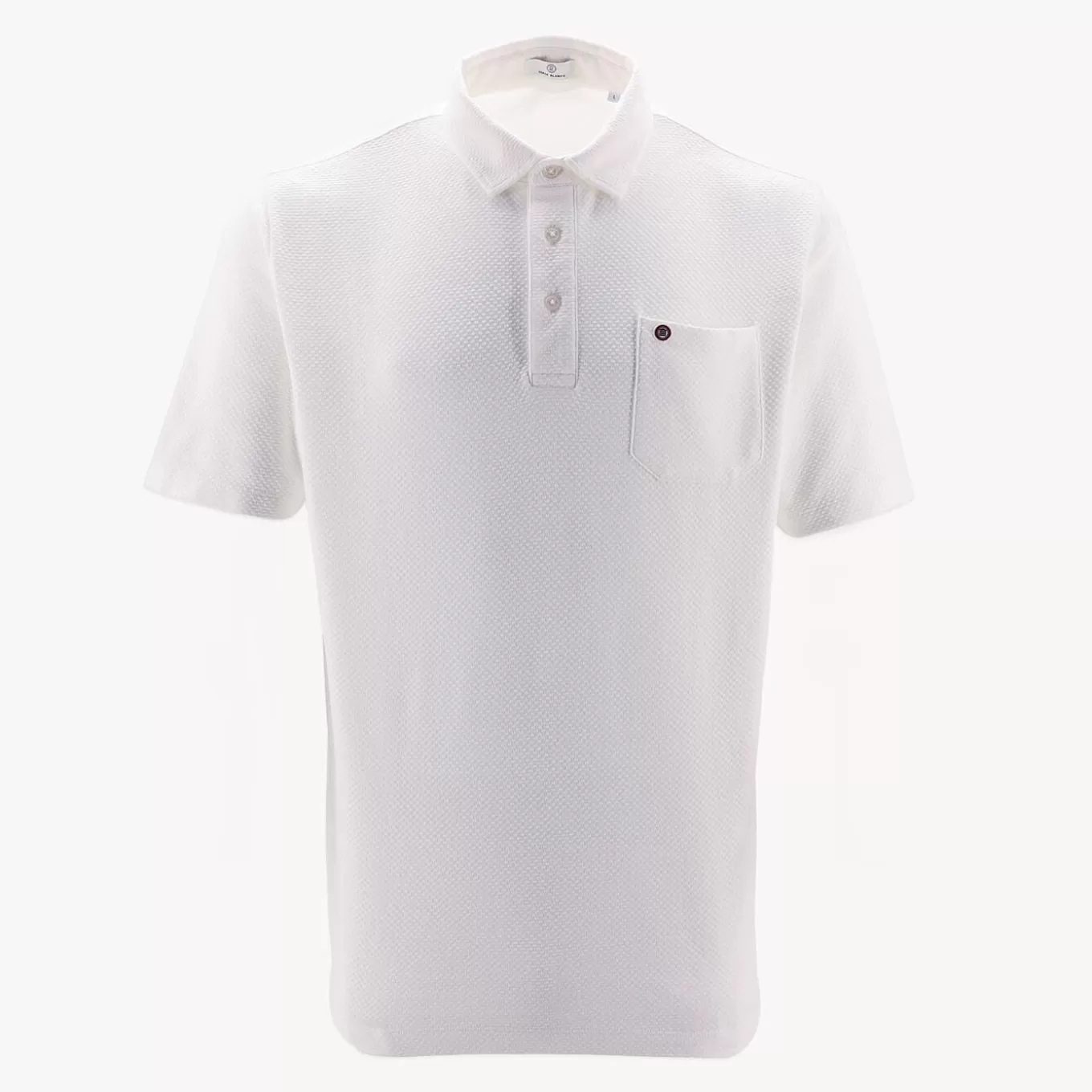 SERGE BLANCO® Polo Shirts^White waffle fabric polo shirt